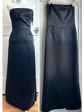 Chaiken NWT Strapless Silk Black Maxi Dress Size 2